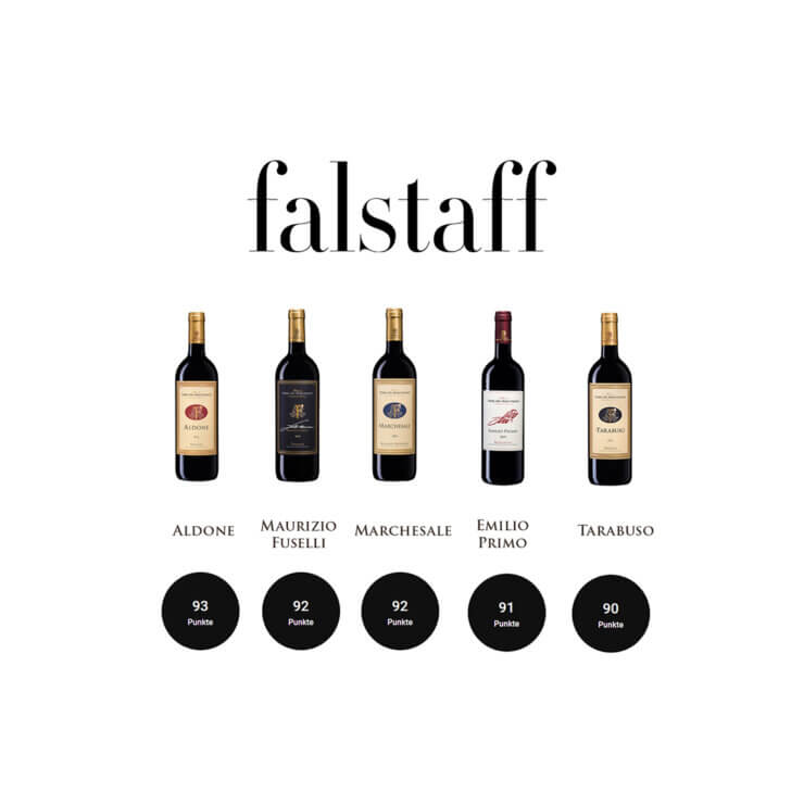 Falstaff prämiert fünf Terre del Marchesato Weine
